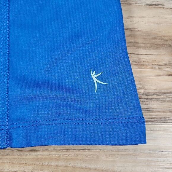 💜Danskin Dri-More Blue Racerback Athletic Shelf Bra Tanktop Medium - Picture 6 of 8